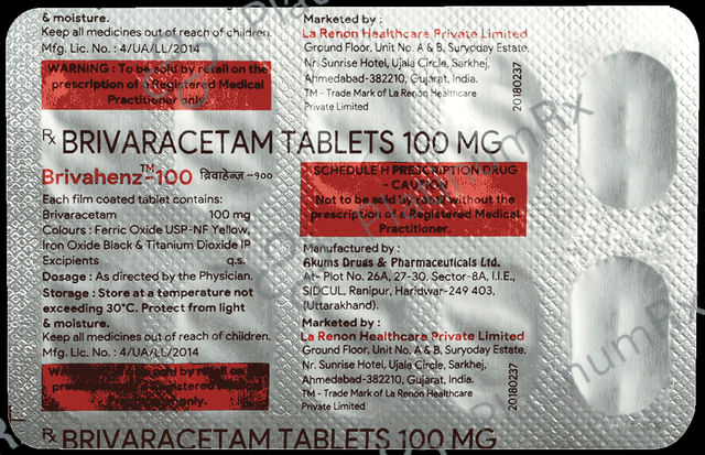 Brivahenz 100mg Tablet 10s