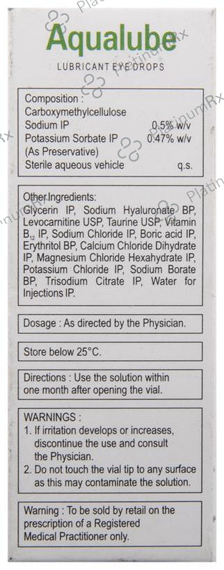 Aqualube 0.5% Eye Drop 10ml