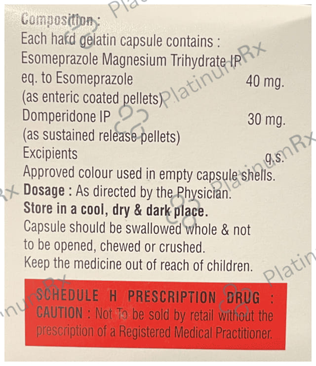 Sorazol D 30/40mg Capsule SR 10s