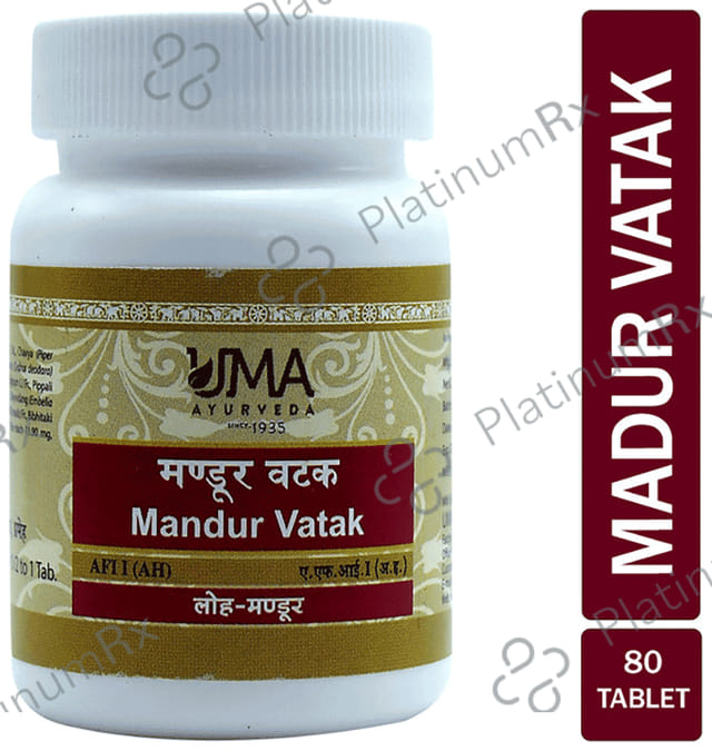 Uma Ayurveda Mandur Vatak Tablet 80 tablets