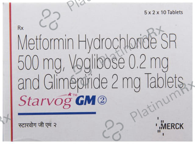 Starvog GM 2/500/0.2mg Tablet SR 10s