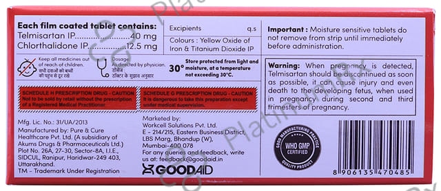 Aidsartan CT 12.5/40mg Tablet 10s