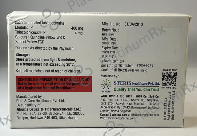 Etoslelect Thio 400/4mg 10s