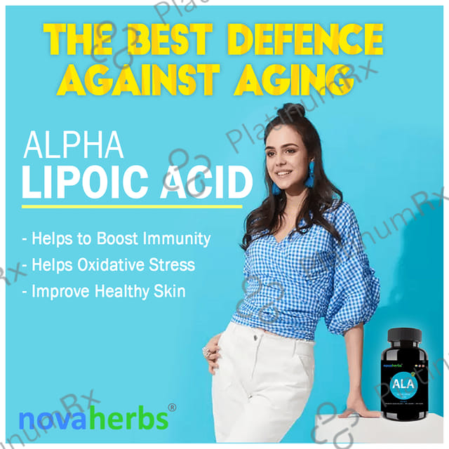 Novaherbs ALA Alpha Lipoic Acid 300mg Veg Capsule