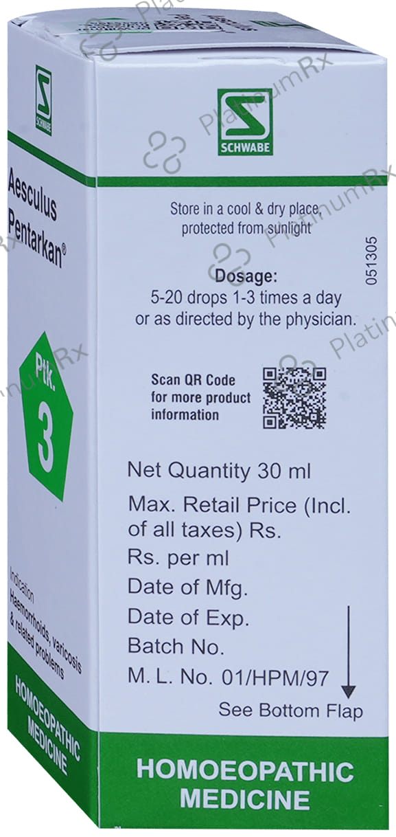Dr Willmar Schwabe India Aesculus Pentarkan Drop