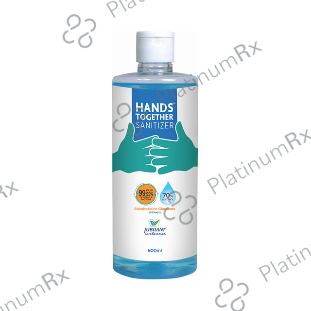 Hands Together Sanitizer with 70% Alcohol & Chlorhexidine Gluconate 500 Sanitizer