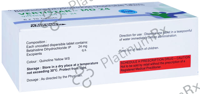 Vertistar MD 24mg Tablet 10s