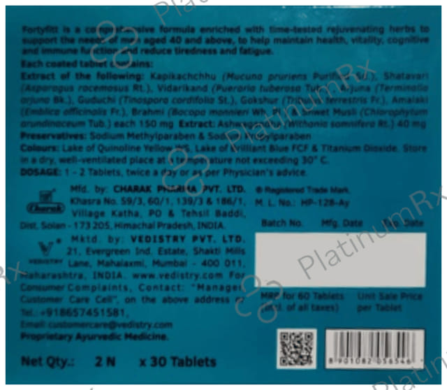 Fortyfitt Tablet for Men's Health & Complete Well Being