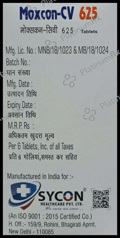 Moxcon-CV 625 Tablet 6 Tablet