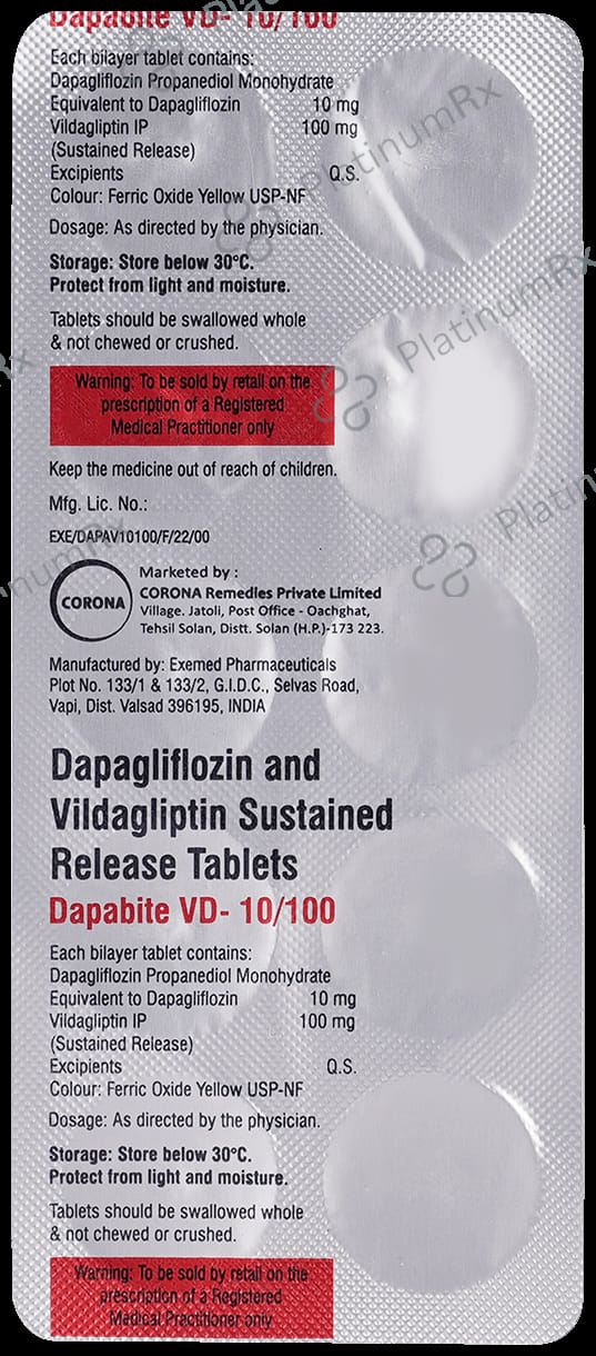 Dapabite VD 10/100mg Tablet SR 10s