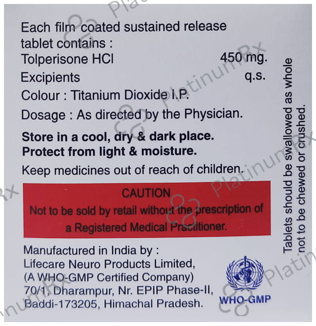 Tolipace SR 450 Tablet 10s