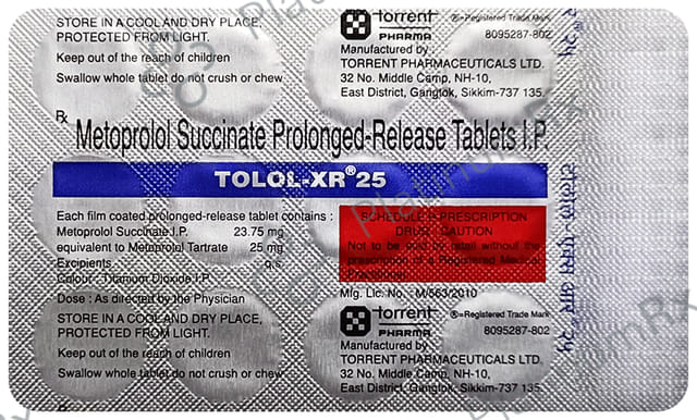 Tolol XR 25mg PR Tablet 15s