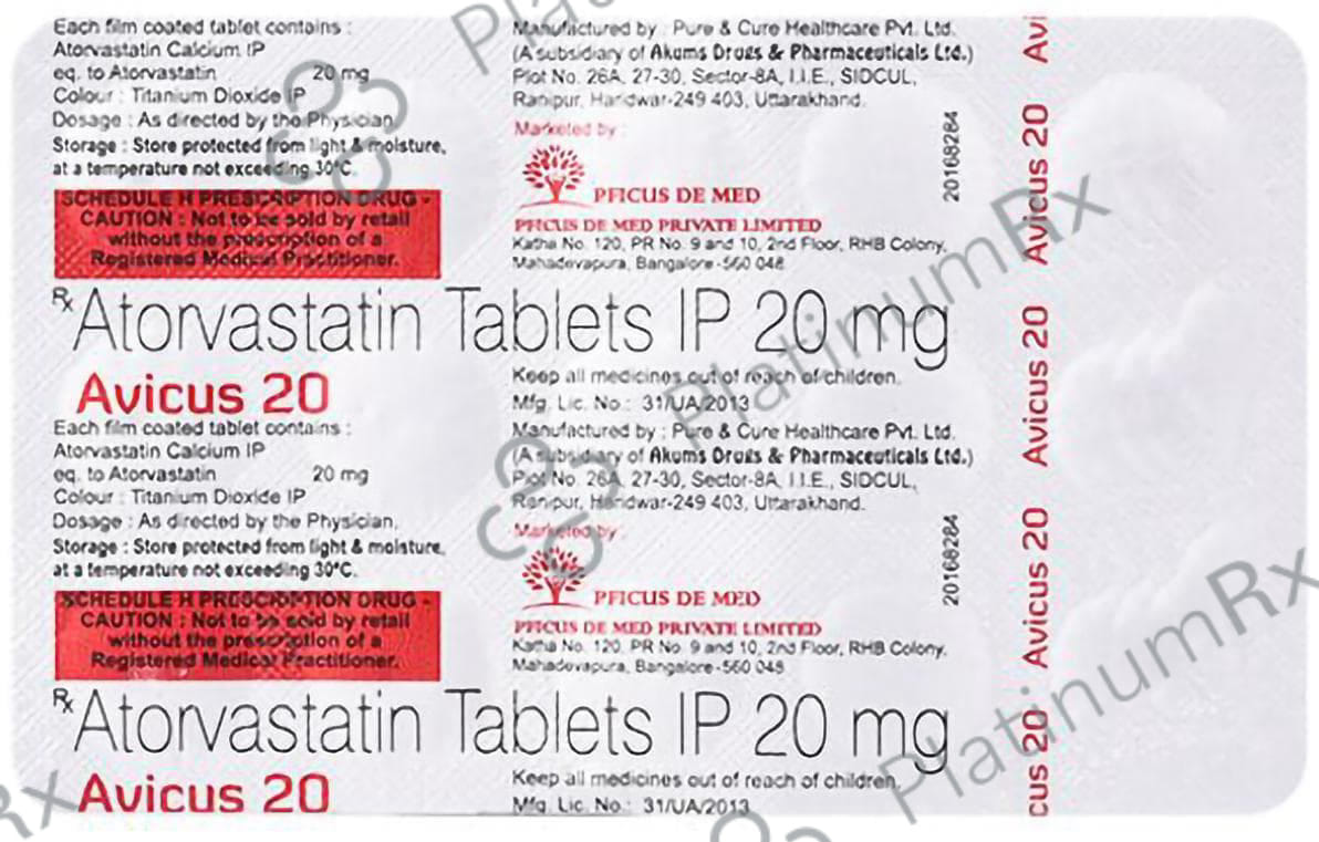 Avicus 20mg Tablet 15s