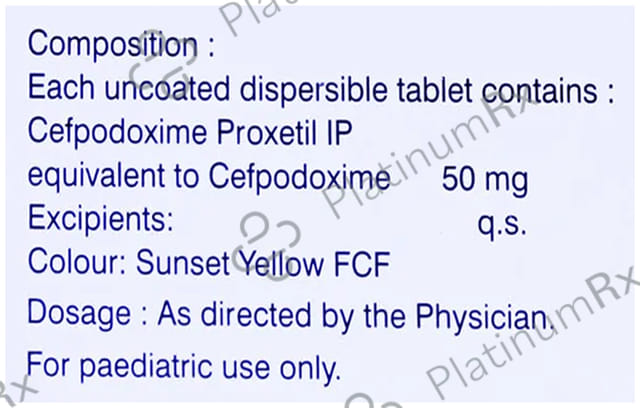 Monocef O Kid 50mg Tablet 10s
