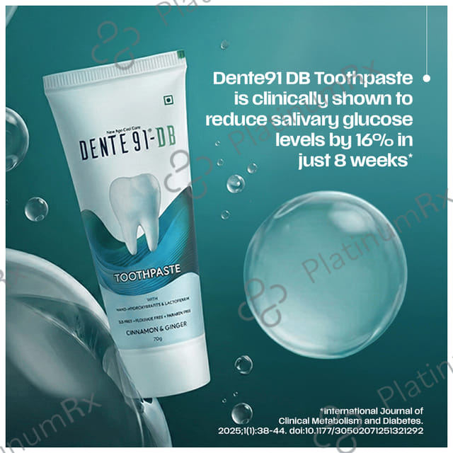 Dente 91 DB Cinnamon & Ginger Flavour Toothpaste 70gm