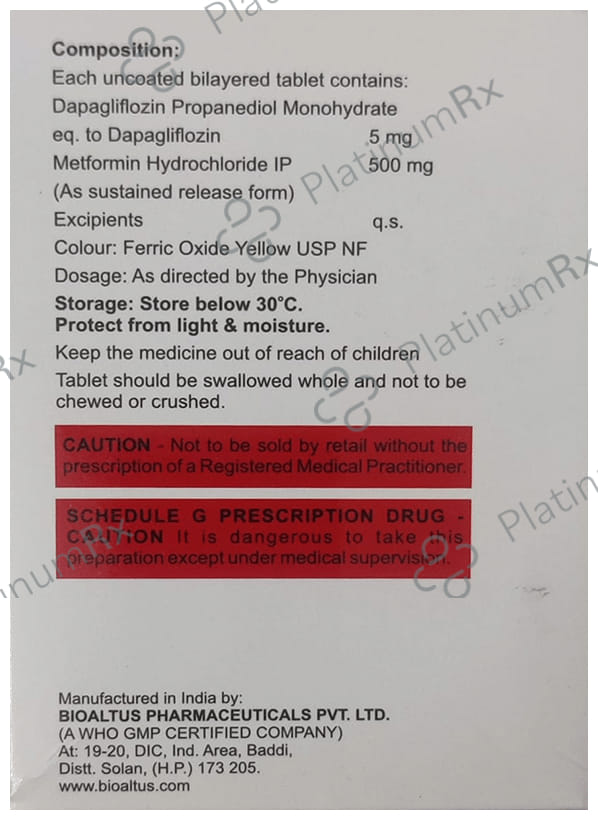 Dapaclan M 5/500 Tablet SR