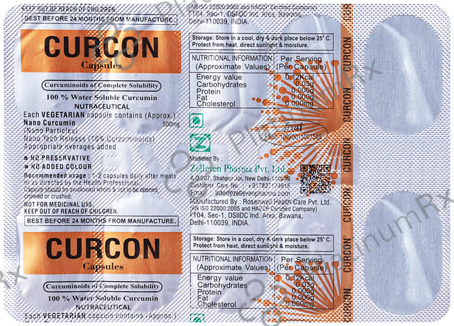 Curcon 500mg Capsule 10s