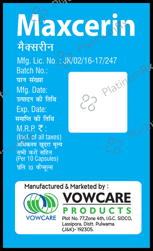 Maxcerin 50mg Capsule 10s