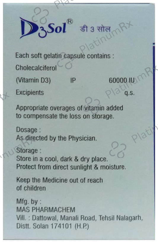 D3 Sol Softgel Capsule 4s