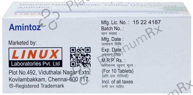 Amintoz 100mg Tablet 10s