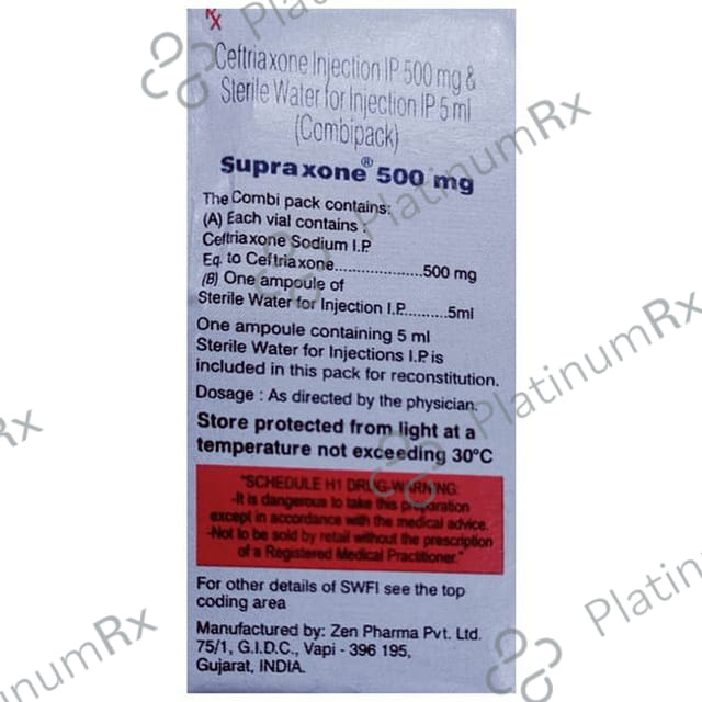 Supraxone 500mg Injection