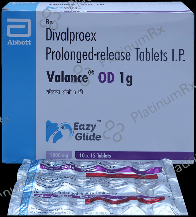 Valance OD 1000mg Eazy Glide Tablet PR 15s