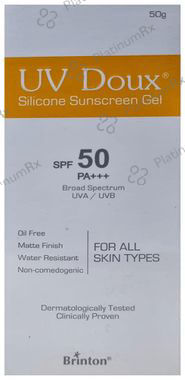 UV Doux Silicone Sunscreen SPF 50 Gel 50gm