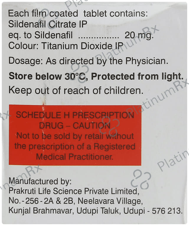 Vasosure 20mg Tablet 10s