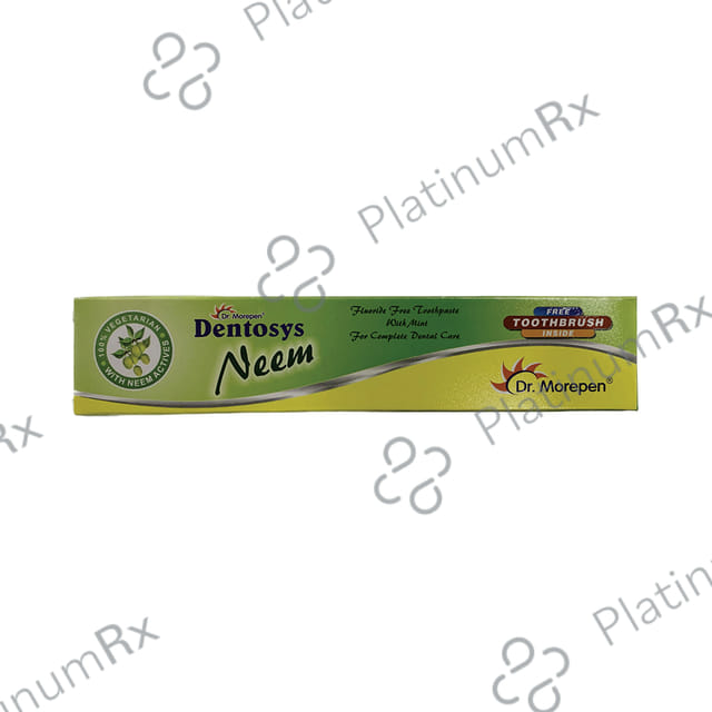 Dr. Morepen Dentosys Neem Toothpaste with Toothbrush Free