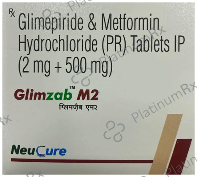 Glimzab M 2mg/500mg Tablet PR
