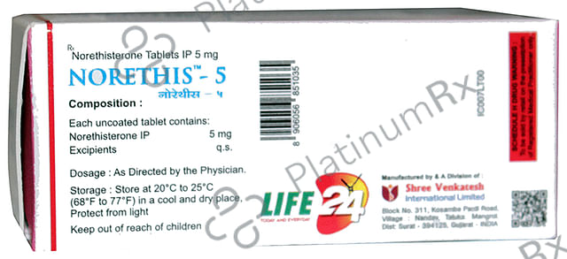 Norethis 5mg Tablet