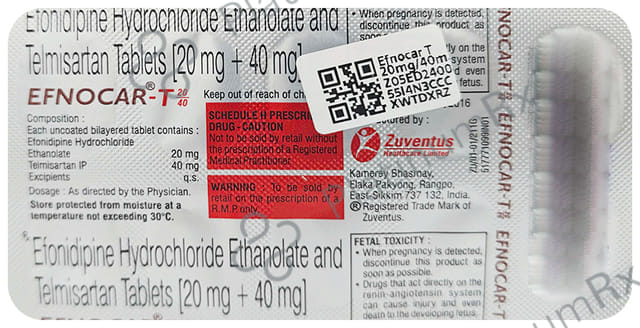 Efnocar T 20/40mg Tablet 10s