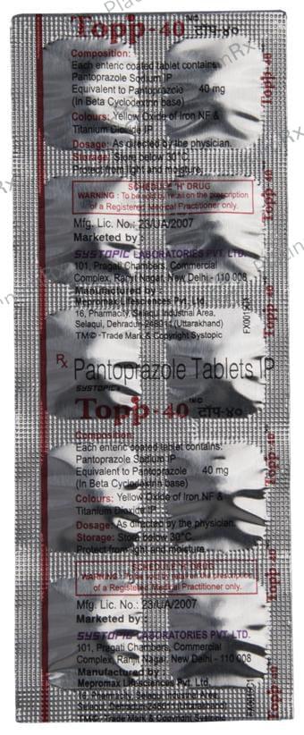 Topp 40mg Tablet 10s