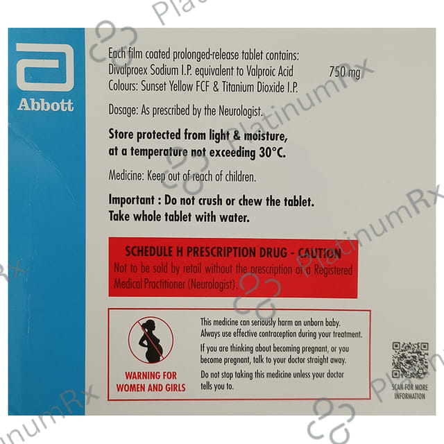 Valance OD 750mg Easy Glide Tablet PR 15s