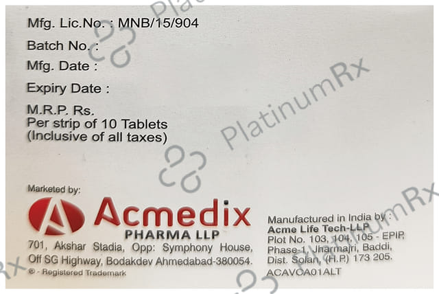 Acmeglim MV 1/0.2mg Tablet SR 10s