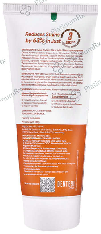 Dente 91 Anti Stain Toothpaste 1s