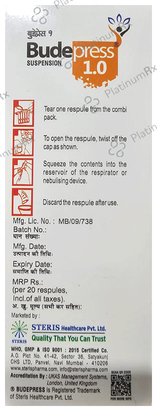 Budepress 1mg Respules 5X2ml
