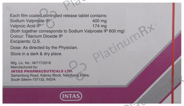 Valprol CR 600mg Tablet 10s
