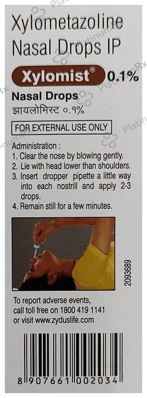 Xylomist 0.1% Nasal Drops 10ml