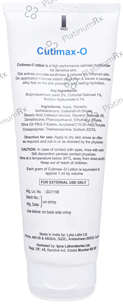 Cutimax O Oat Moisturizing Lotion 200gm