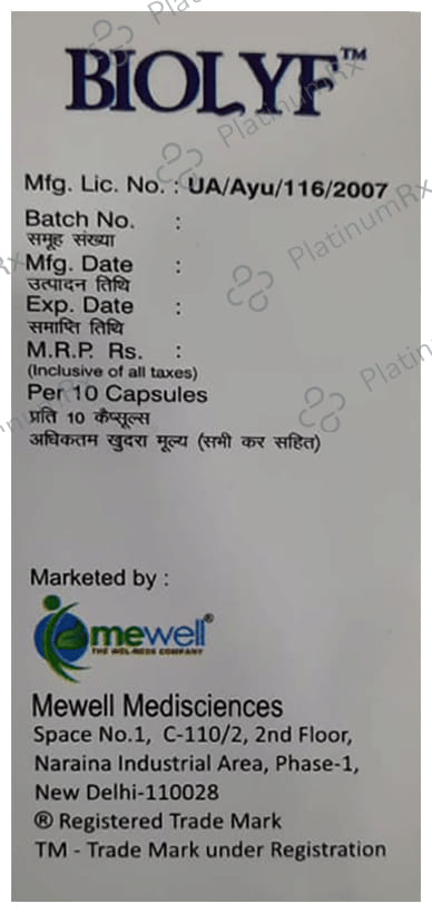 Biolyf 500mg Capsule 10s