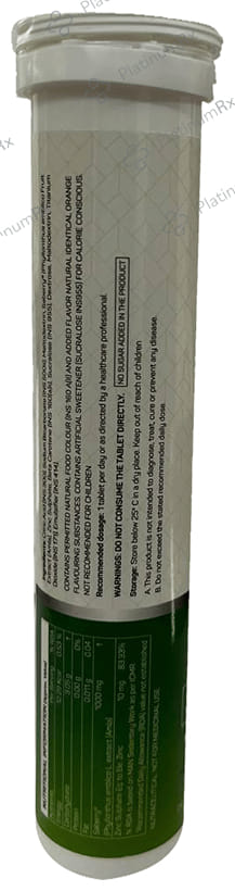 C Pure Natural Vitamin C with Zinc Effervescent Tablet Fizzy Orange 20s