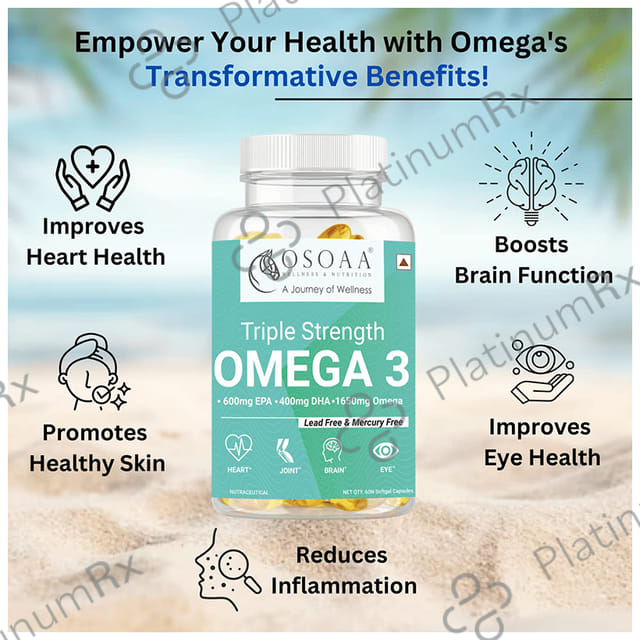OSOAA Triple Strength Omega 3 Soft Gelatin Capsule 60s