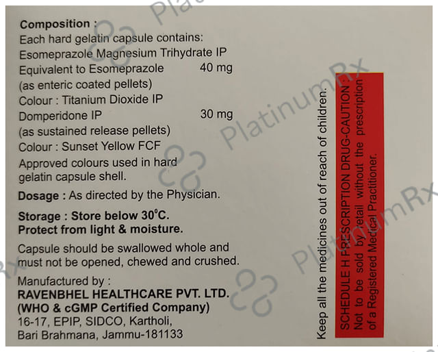 Erixrd 40/30mg Capsule SR 10s