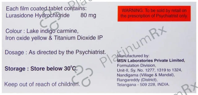 Lurace 80mg Tablet 10s