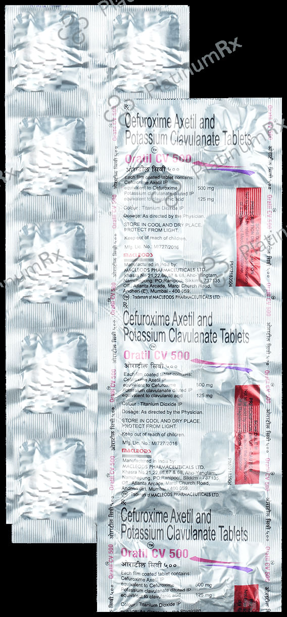Oratil CV 500/125mg Tablet 10s