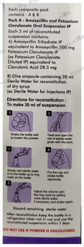 Erox CV 200/28.5mg Dry Syrup 30ml