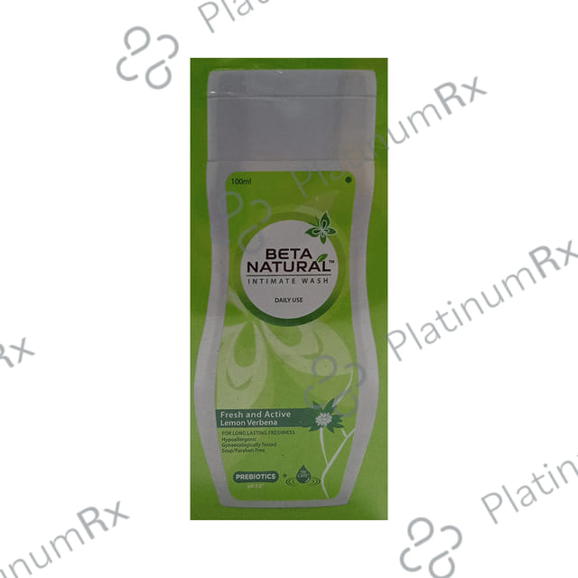 Beta Natural Intimate Wash Lemon Verbena Liquid 100ml