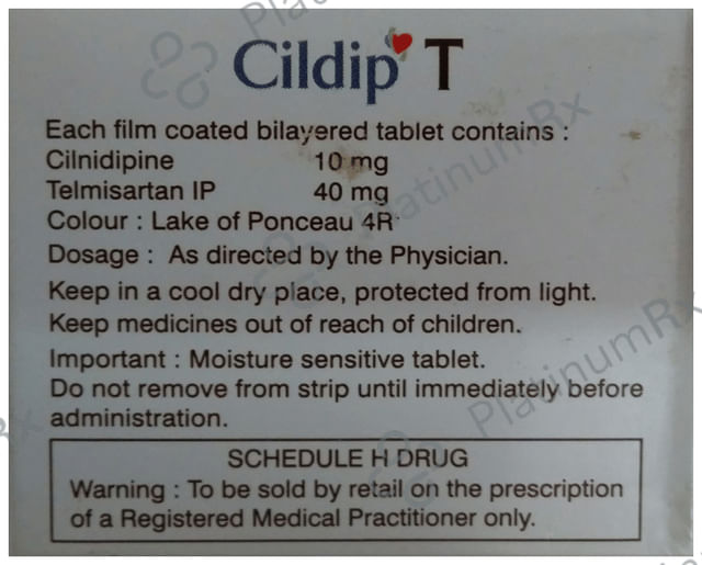 Cildip T 10/40mg Tablet 10s