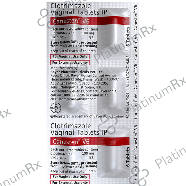 Canesten V6 100mg Tablet VT 6s